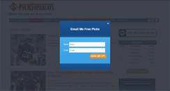 Desktop Screenshot of freepicks.picksandparlays.net